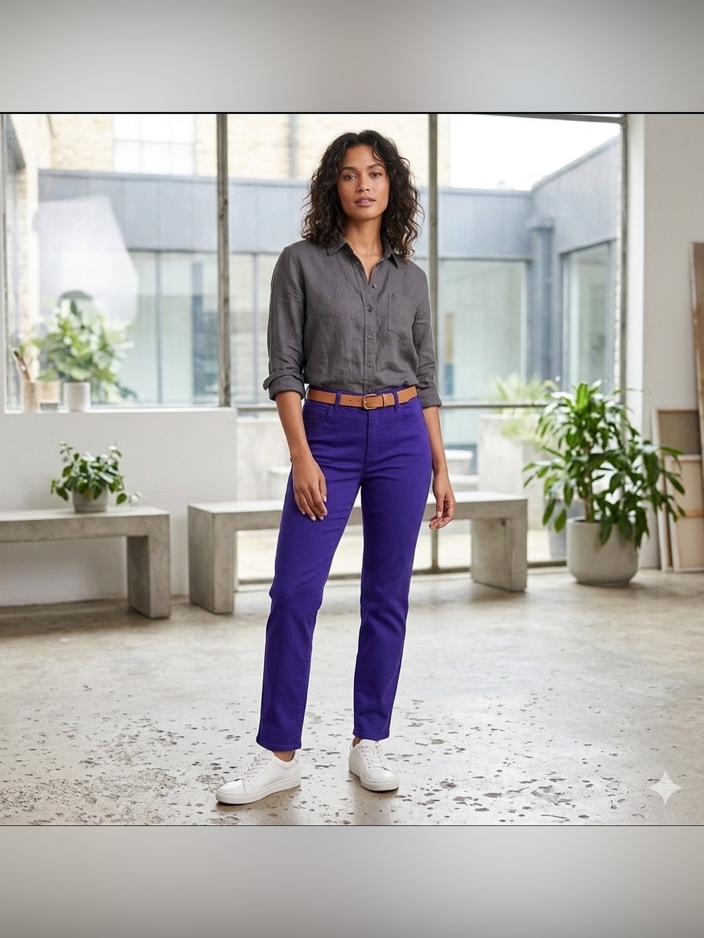 NWT Talbots Purple Heritage Slim Ankle Jeans Sz 16